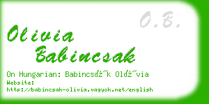 olivia babincsak business card